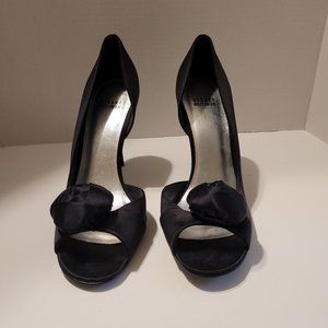 Stuart Weitzman Black Open Toe  stiletto Heel-Size 10.5M